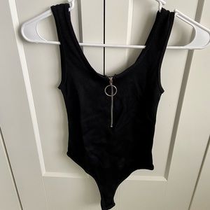 Slim Zip Down Body Suit